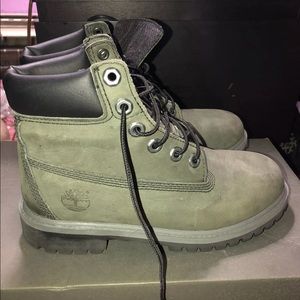 Gray Timberland Boots